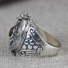 Cultural Gawu Box Ring with Inner Chamber Adjustable Open Finger Ring Unisex Accessory for Parties and Daily Wear