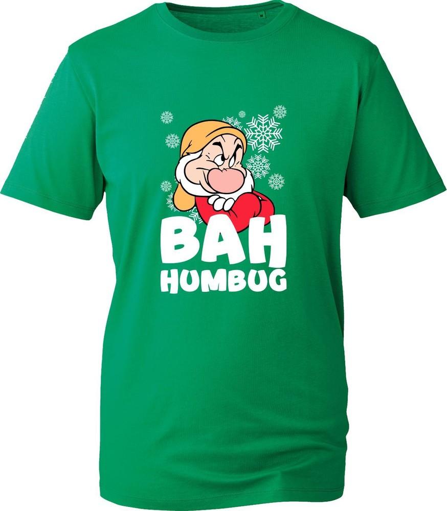 Bah Humbug Merry Christmas Grumpy Tshirt Funny Xmas Festive Unisex Gift Tee Top S