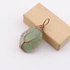 Natural Stone Agate Water Drop Tree of Life Pendant Necklace