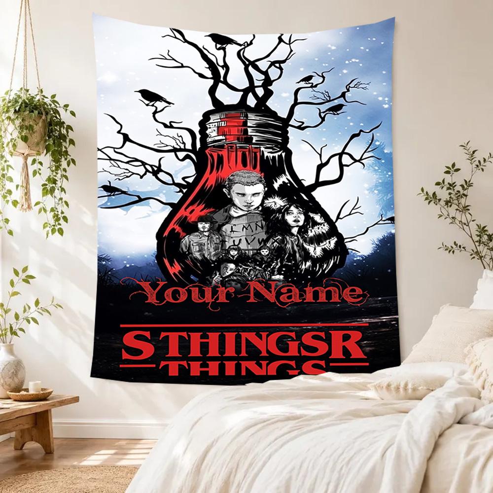 Stranger Things Custom Wall Tapestry Aesthetic Wall Tapestry Vibrant Fade-Resistant Print Great for Office Wall All-Season Use Housewarming Gift