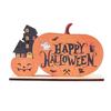 Halloween Home Festive Decor Wooden Table Sign, Cute Pumpkin Boo Ghost Solid Wood Sign Tabletop Centerpiece for Indoor Mantel Fireplace Smooth Holiday