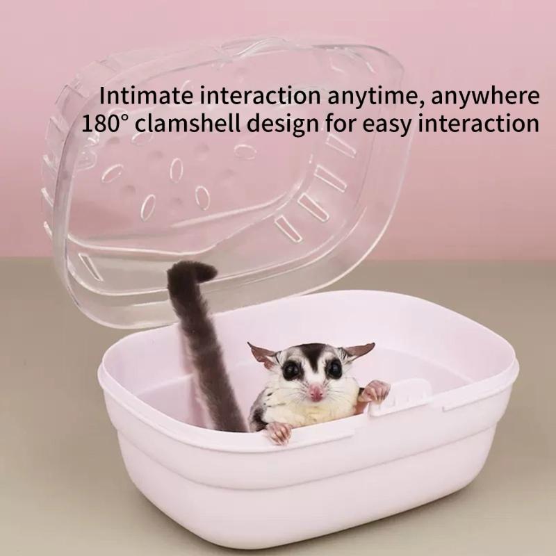 Křečci Nosič Veverky Venkovní cestovní klec Ruční Transparentní Nosič Přenosné pouzdro Cestovní nosič s lahví na vodu