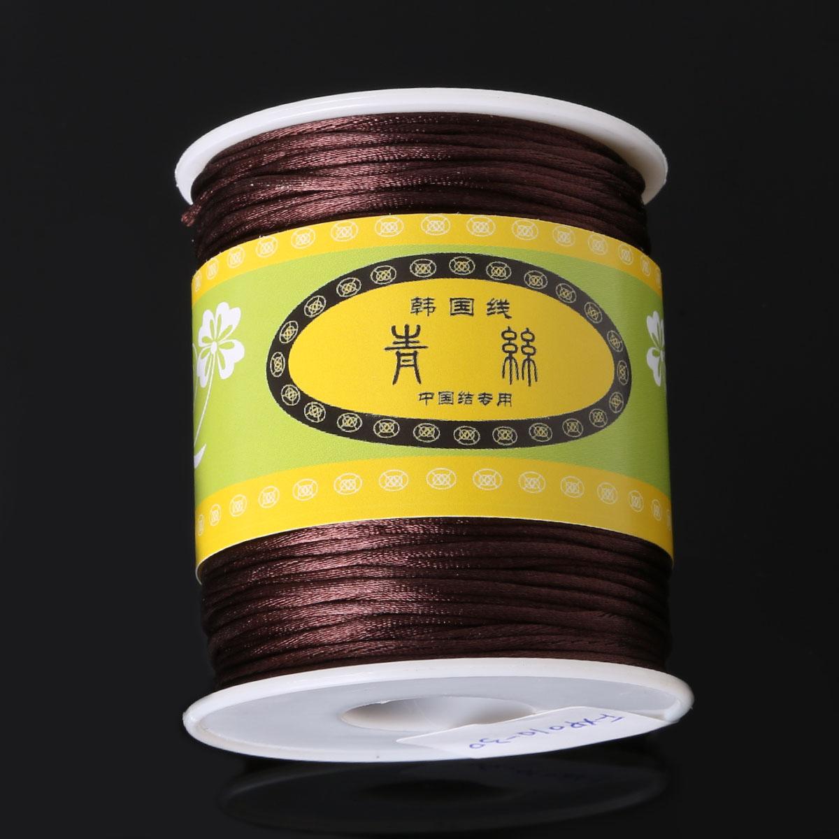 

70 метров Корейский шелковый шнур нить узел Китайский бант бисероплетение браслет плетеный DIY ювелирные изделия 11