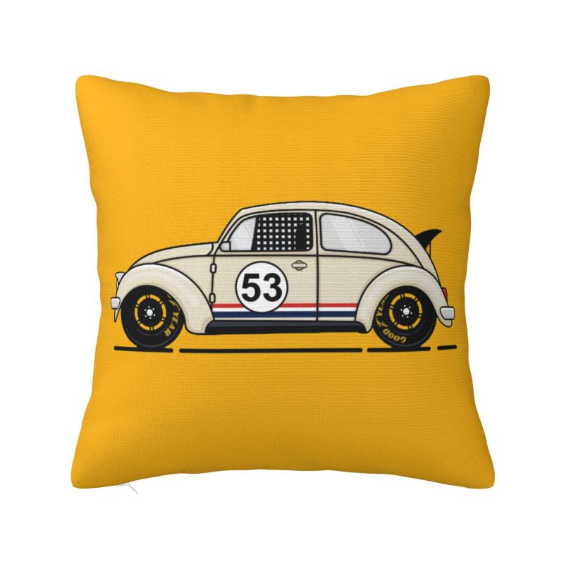 Herbie 53 Classic Racing Car Logo Cushion Cover Soft Polyester Throw Pillow Case For Sofa Car Seat Decoration Bedding Pillowcase