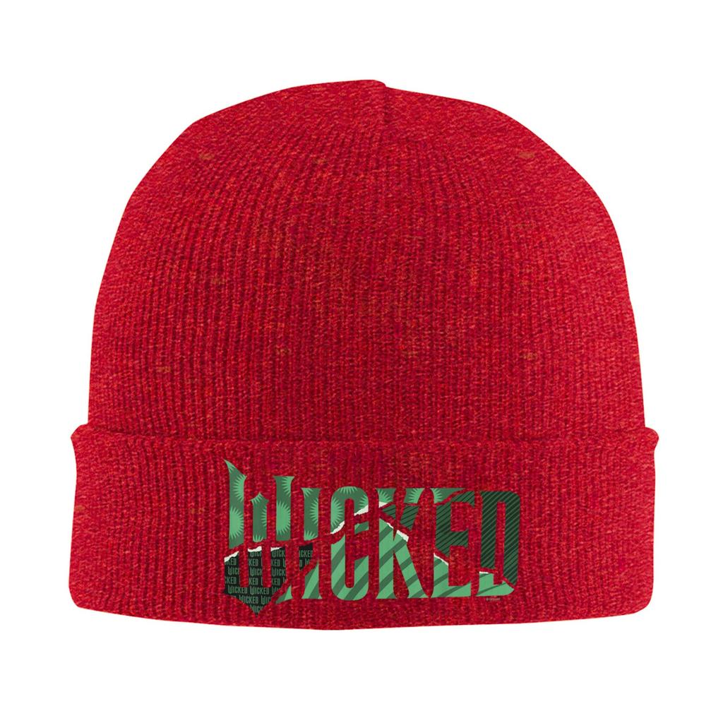 Wicked For Good Torn Green Collage Logo Beanie Hats Knit Hat Men Women Fashion Elastic Caps Spring Hippie Design Bonnet Hats