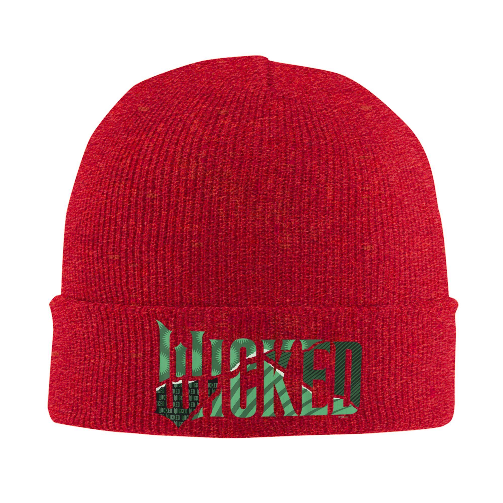 Wicked For Good Torn Green Collage Logo Beanie Hats  Knit Hat Men Women Fashion Elastic Caps Spring Hippie Design Bonnet Hats One Size