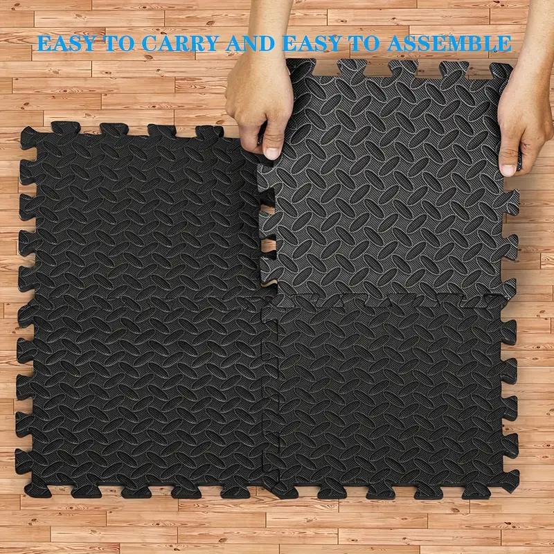 20 Piece Puzzle Fitness Mat Double Sided Interlocking Foam Floor Mat EVA Non Slip Mat Suitable for Yoga and Fitness Equipment