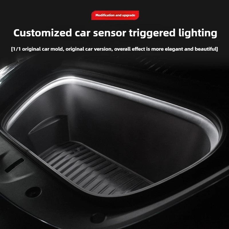 For Tesla New Model Y Juniper 2025 Model 3 Highland Front Trunk Frunk LED Ambient Light Flexible Silicone Strip Decorative Lamp