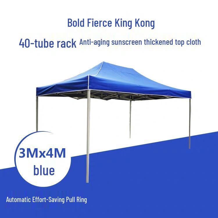 Large Telescopic Outdoor Advertising Tent: Folding Rainproof Canopy and Sunshade with Four-Legged Design