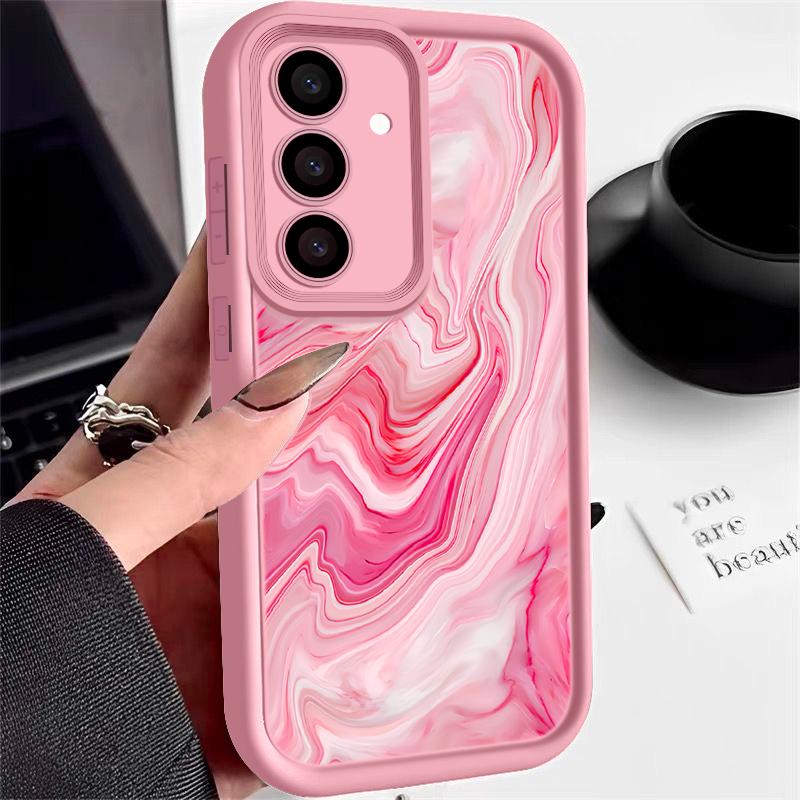 Husa de marmura colorata pentru Samsung S25 S24 S22 Ultra S23 S21 Fe A55 A54 A53 A52 A35 A15 A16 A06 Husa de protectie pentru lentile din silicon moale, rezistenta la socuri