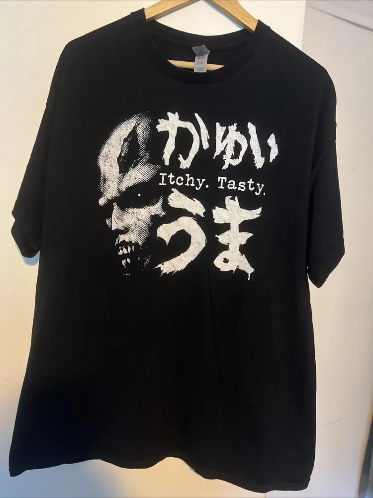 Unisex Short Sleeve Crew Neck Cotton T Shirt Resident Evil Itchy Tasty S