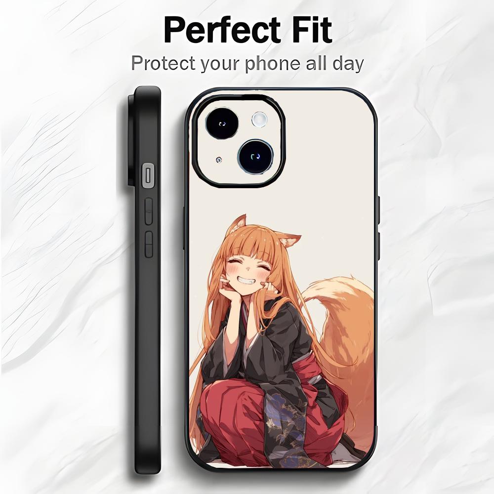 Warm Fantasy Anime S-Spice and Wolf Phone Case Phone Case Soft Packaging Lightweight For iPhone17 16 15 14 13ProMax
