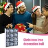 Flocked Christmas Tree Ball Ornaments Velvet Ball Christmas Ball Ornaments 12 Pieces Elegant Soft Christmas Balls For Christmas