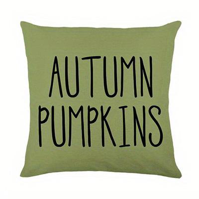 Home Decor Autumn Pumpkin Harvest & Maple Leaf Cushions Pattern Cushion Cover Suitable for Sofa Bedroom Car Pillow Cover