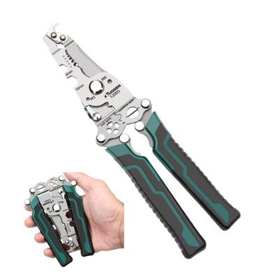 Hochkohlenstoffstahl Abisolierzange Multifunktional Rutschfest Elektriker Crimpzange Faltbare Bequeme Zange
