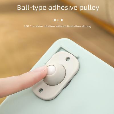 Adhesive Universal Wheels, 4 Pack Casters for Furniture, Trash Cans, Storage Boxes, Under Bed Storage