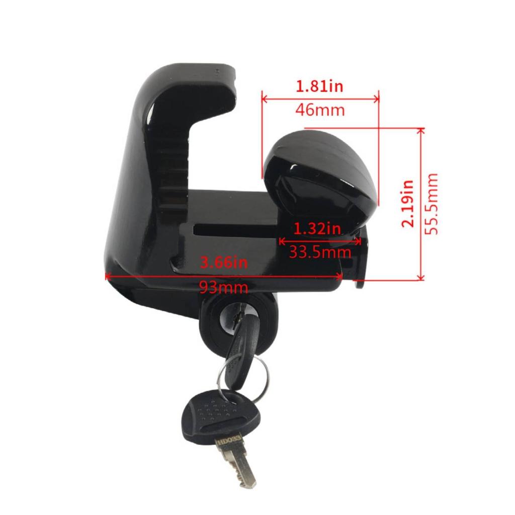 Trailer Coupler Lock AntiRemoval Latch PowderCoated for Towing, RV Travel,