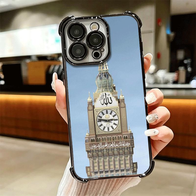 Islam Muslim Mosque Soft Phone Case For iPhone 15 16 17 Air 14 Pro Max 16E Plus 13 12 Mini Plating Anti-Fall Fundas
