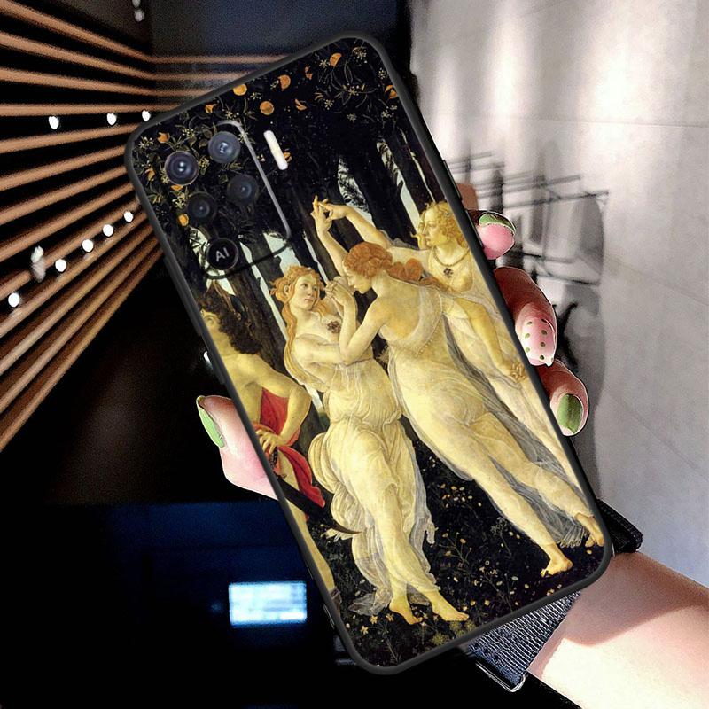 Art Paintings The Birth Of Venus Case For Oppo A74 A54 A94 A80 A60 A40 A18 A38 A58 A78 A98 A96 A76 A16 A15 A17 A57 A77 A5 Pro