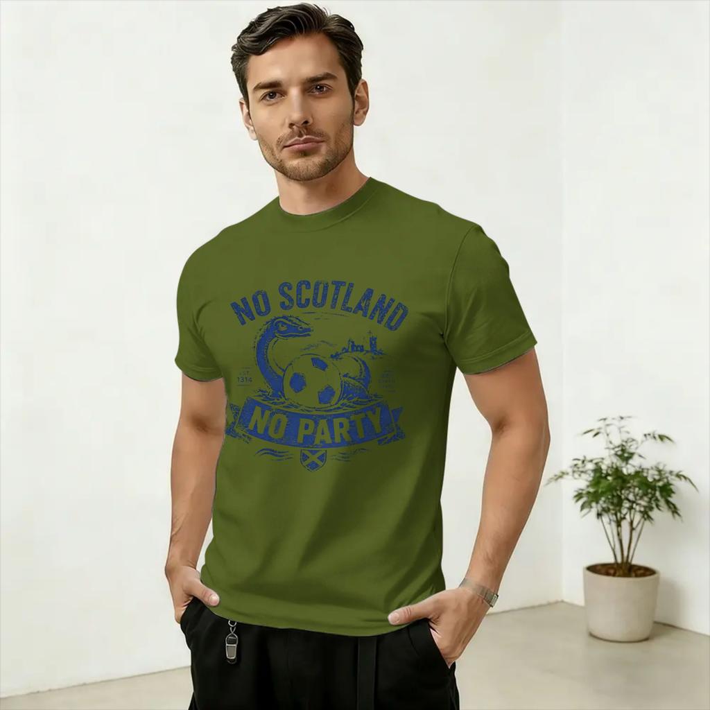 No Scotland No Party TShirts Unisex Casual Cotton Tee Shirt O Neck Short Sleeve T Shirts Plus Size Tops