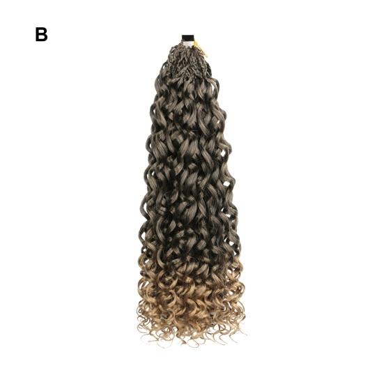 Damskie dredy kręcone peruki boho szydełkowe warkocze włosy głębokie fale syntetyczne włosy naturalnie wyglądające damskie długie kucyki przedłużanie włosów