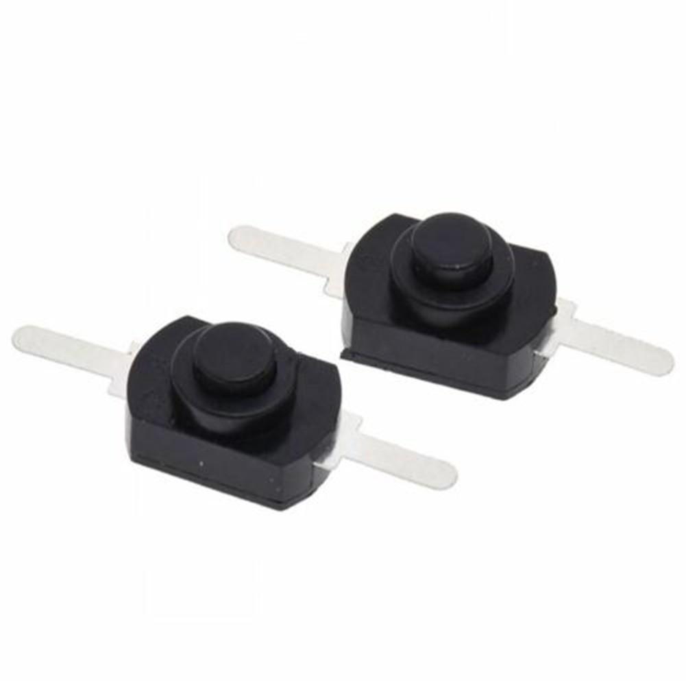 Latching Switch Mini Push Torch 10pcs Black + Silver