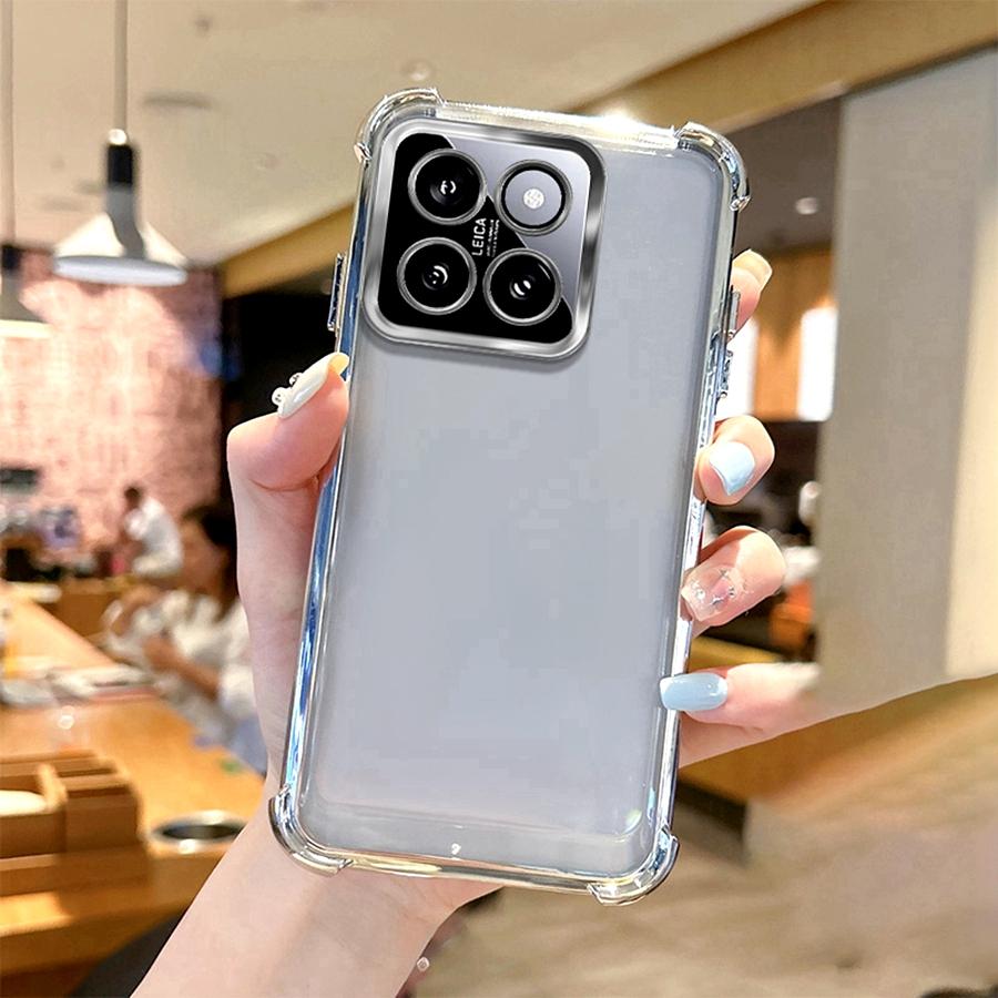 Airbag Shookproof Lens Case For Xiaomi Redmi Note 12 4G 12S 13 Pro 5G 14S 14 Plus A5 15 15C Plating Silicone Back Clear Cover