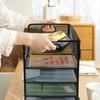VANRA Document Letter Tray with Mesh A4 Horizontal Letter File Tabletop Storage Document Office Office Pen Tray, 5-Tier Handle, Metal, Size, Case,