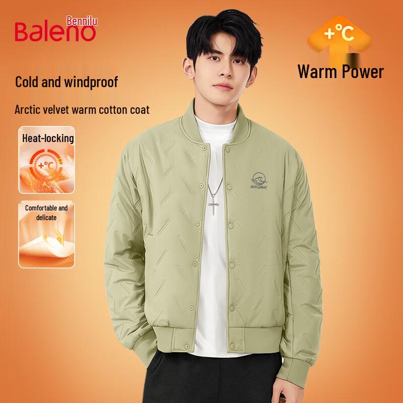 

Baleno Men s Fleece-lined Winter Baseball Collar Jacket M