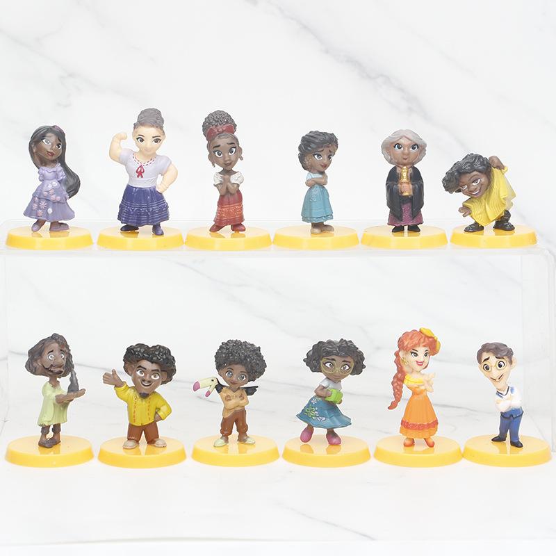 12Pcs/Set Disney Encanto Action Figure Toys Cartoon Movie Family Model Doll Children's Birthday Xmas Gift