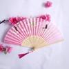 Vintage Bamboo Silk Women's Folding Fan - Portable Dance Gift