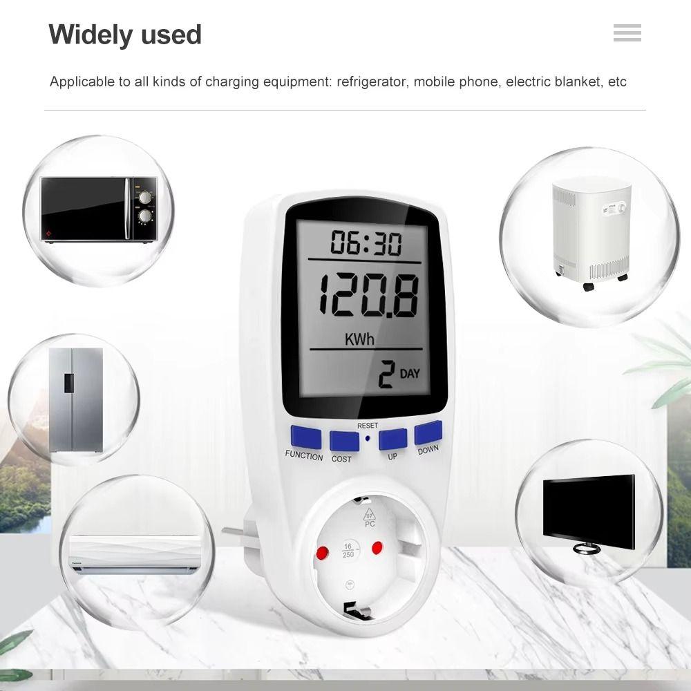 220V 110V Digital LCD Wattmeter Digital Display Energy Meter Wattage Meter  Power Monitoring