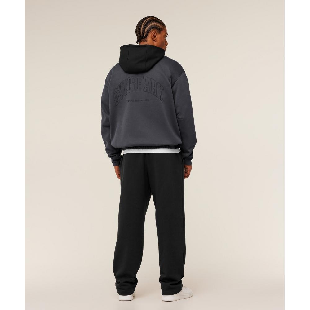 Gymshark Collegiate Tech Hoodie Onyx Grey A4c9m Gb7n