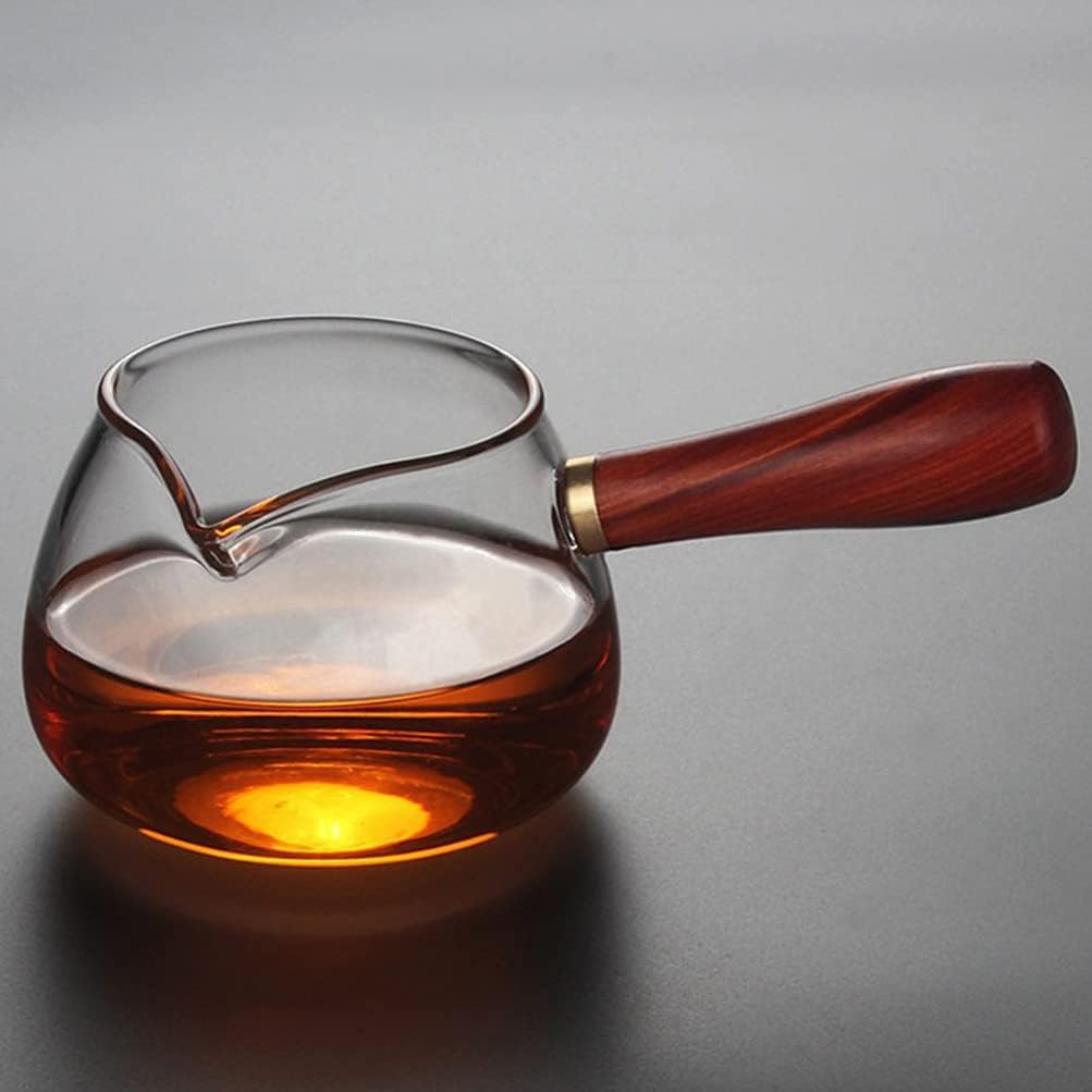 STOBOK Japanese Teapot Glass Tea Maker with Side Handle Milk Warmer Pot pour Coffee Kettle Tokoname Kyusu Teapot Vintage Butter Warmer for Home