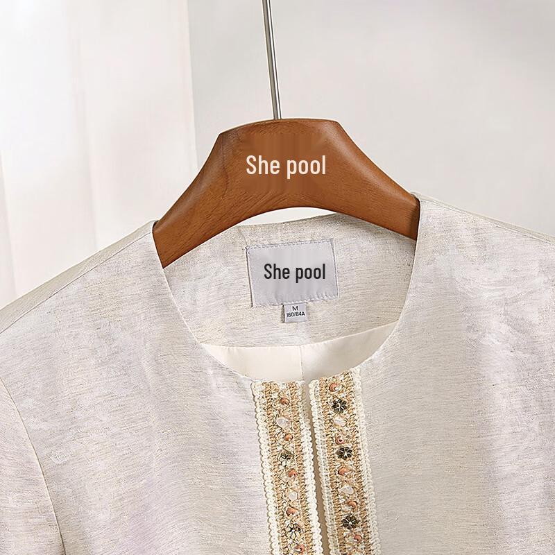 Tachi Women's Chinese Style Round Neck Linen Blend Jacket