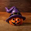 Indoor Outdoor Halloween Pumpkin Ornament Witch Hat Design Retro Cute Pumpkin Figurine Table Festival Decoration