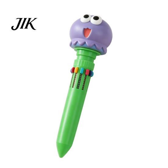 Retractable Multi Color Refills 10 in 1 Cartoon Ballpoint Pen, Multicolor Press Pens, Colorful Ink Pens for Notes Smooth Writing Stationery