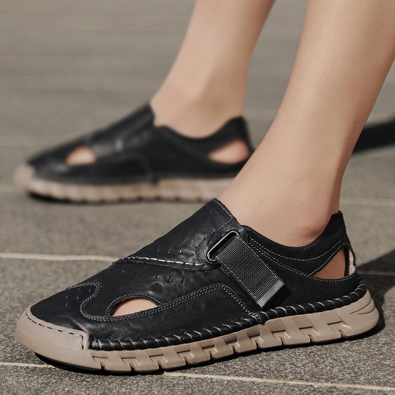20252025 Sandalen in großer Größe Herren Sommer weichsohlige kühle Hausschuhe lässige atmungsaktive Strandschuhe Herren Outdoor
