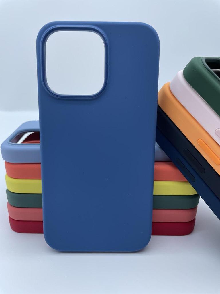 Apple 13 Pro Max Liquid Silicone Case with Pop-up Window & Full Coverage
