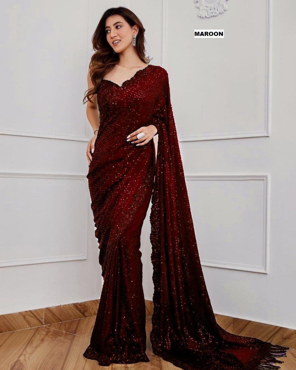 New Launch Heavy Designer Georgette Saree
