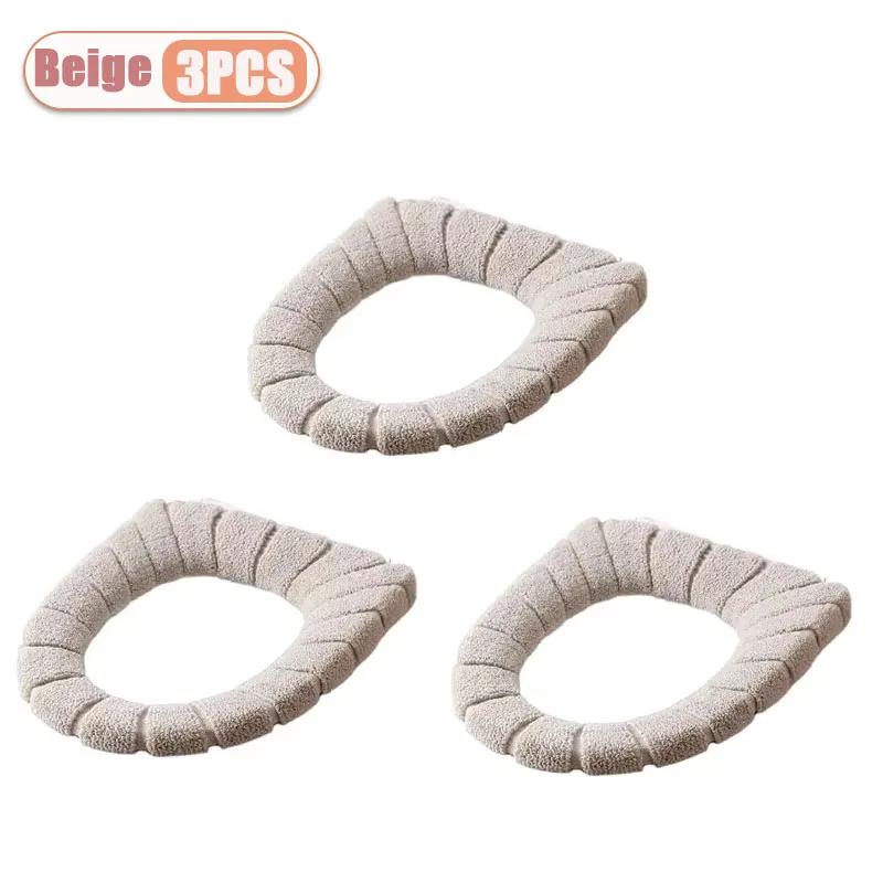 1-20PCS Non Slip Toilet Seat Cover Winter Warm Fleece Lined Universal Size Easy to Clean Bathroom Comfort Essential