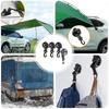 4Pcs Heavy Duty Suction Cup with D Ring 360 Rotating Camping Suction Hooks Car Suction Cups Anchor for Awning-Red