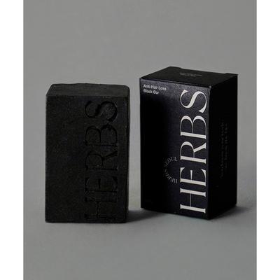 Kräuter Haarausfall Shampoo Bar Aktivkohle Schwarze Bar Mild Säuerlich Natürliches Festes Shampoo Shampoo Bar, 100g, 3 Stück