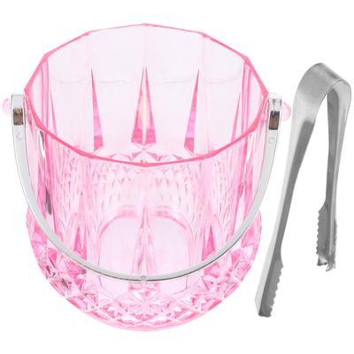 Home Party Kleine Eis Eimer Clip Set KTV Mehrweg Halter mit Deckel Bier Kunststoff Behälter Bar Cube