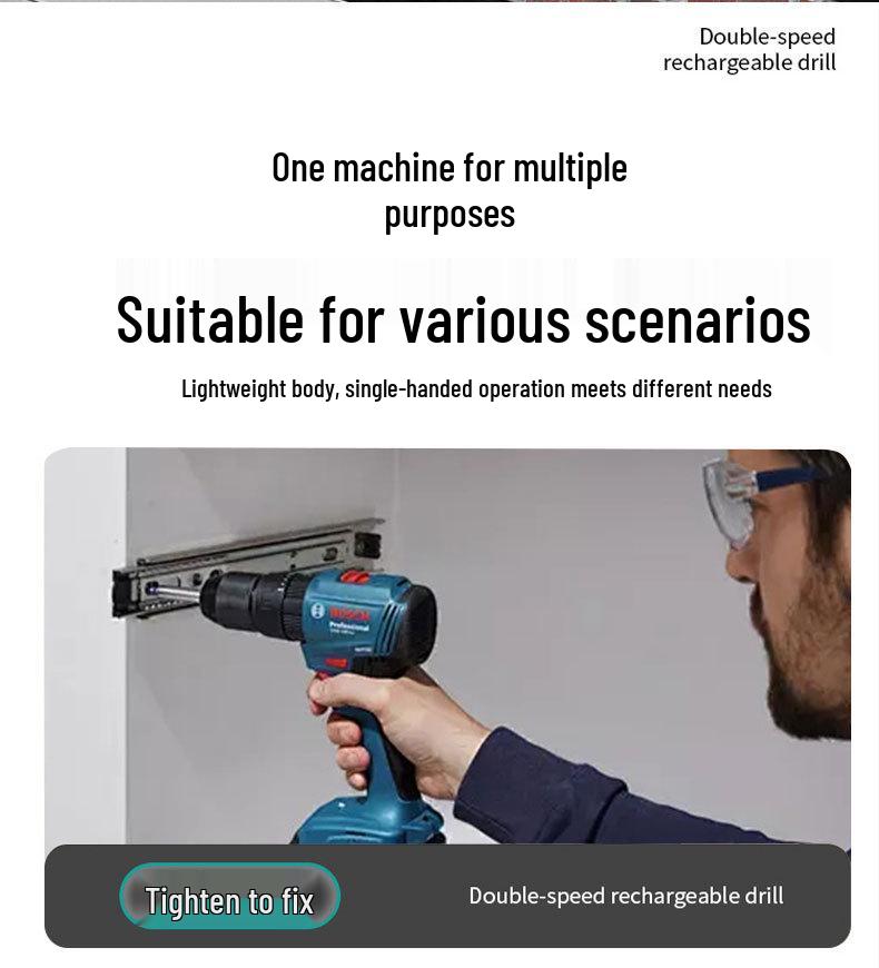 Przenośna ręczna bezszczotkowa wiertarko-wkrętarka litowo-jonowa