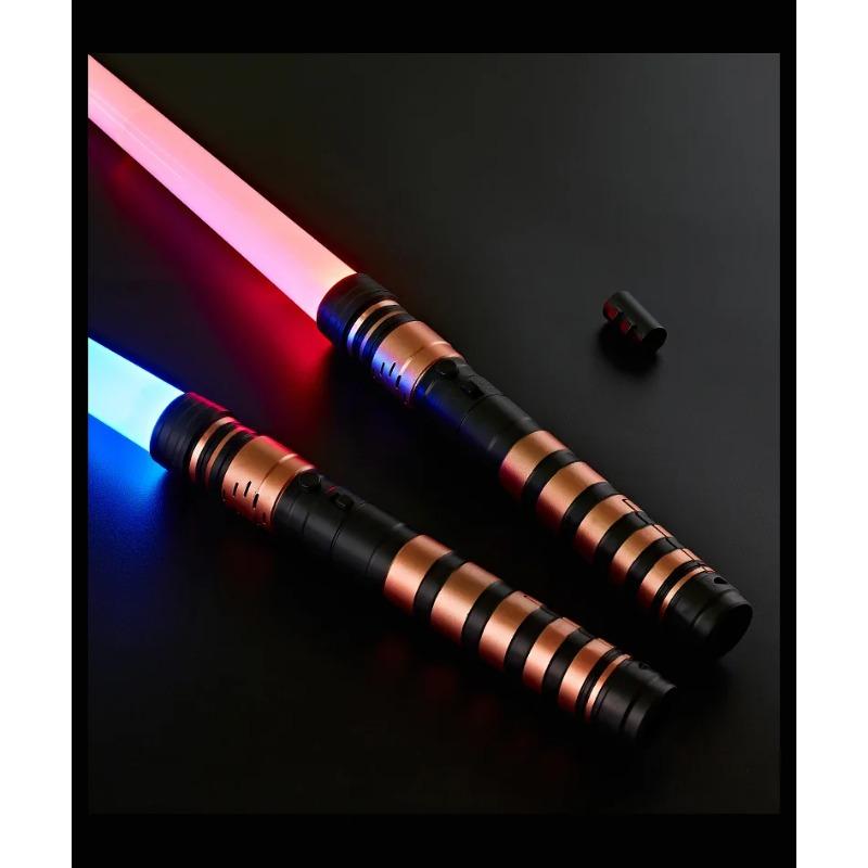 REikirc 75cm RGB Lightsaber 2 In 1 7 Colors Light Saber for 3+ Kids Laser Sword Toy Party Glow Swords