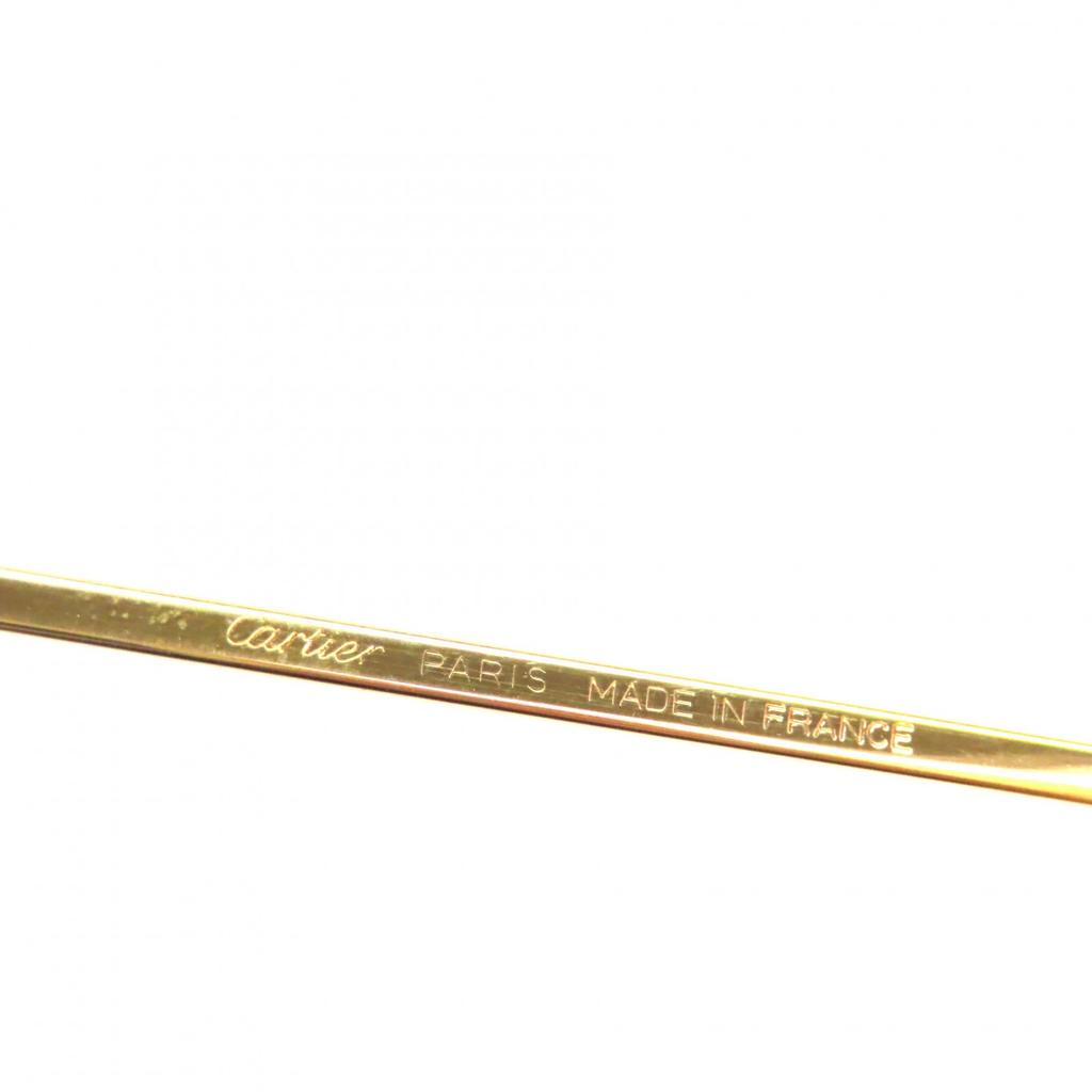 Ausgezeichnete Cartier Sonnenbrille Santos de Cartier Gold bordeaux Herren Gebraucht