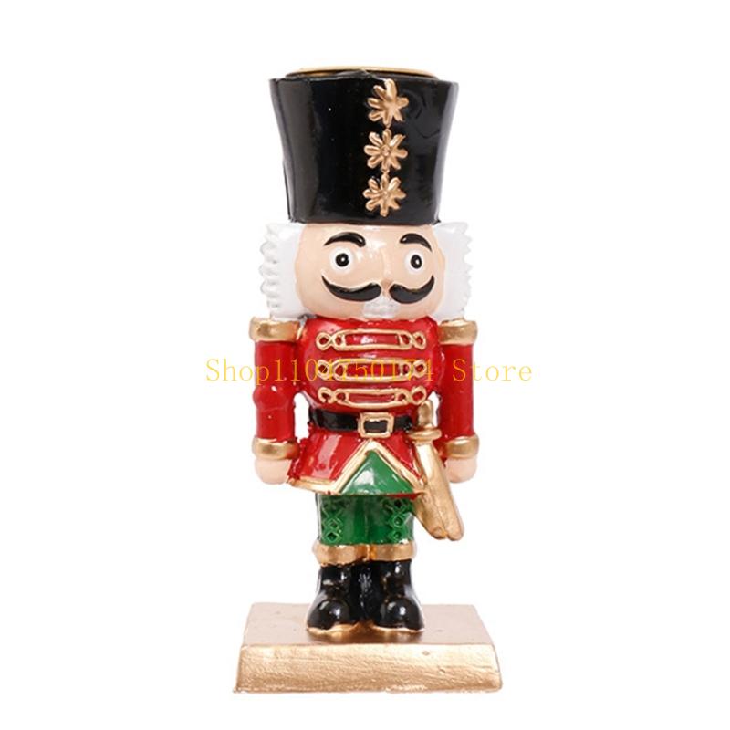 Christmas Nutcrackers Figures Holders Christmas Figure Decoration Table Ornament Wooden Soldier Nutcrackers Figures top sale