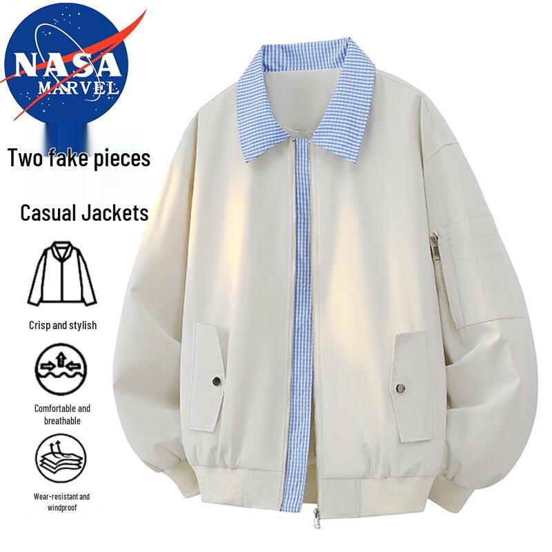NASA Marvel Men s Casual Faux Two-Piece Jacket 2XL