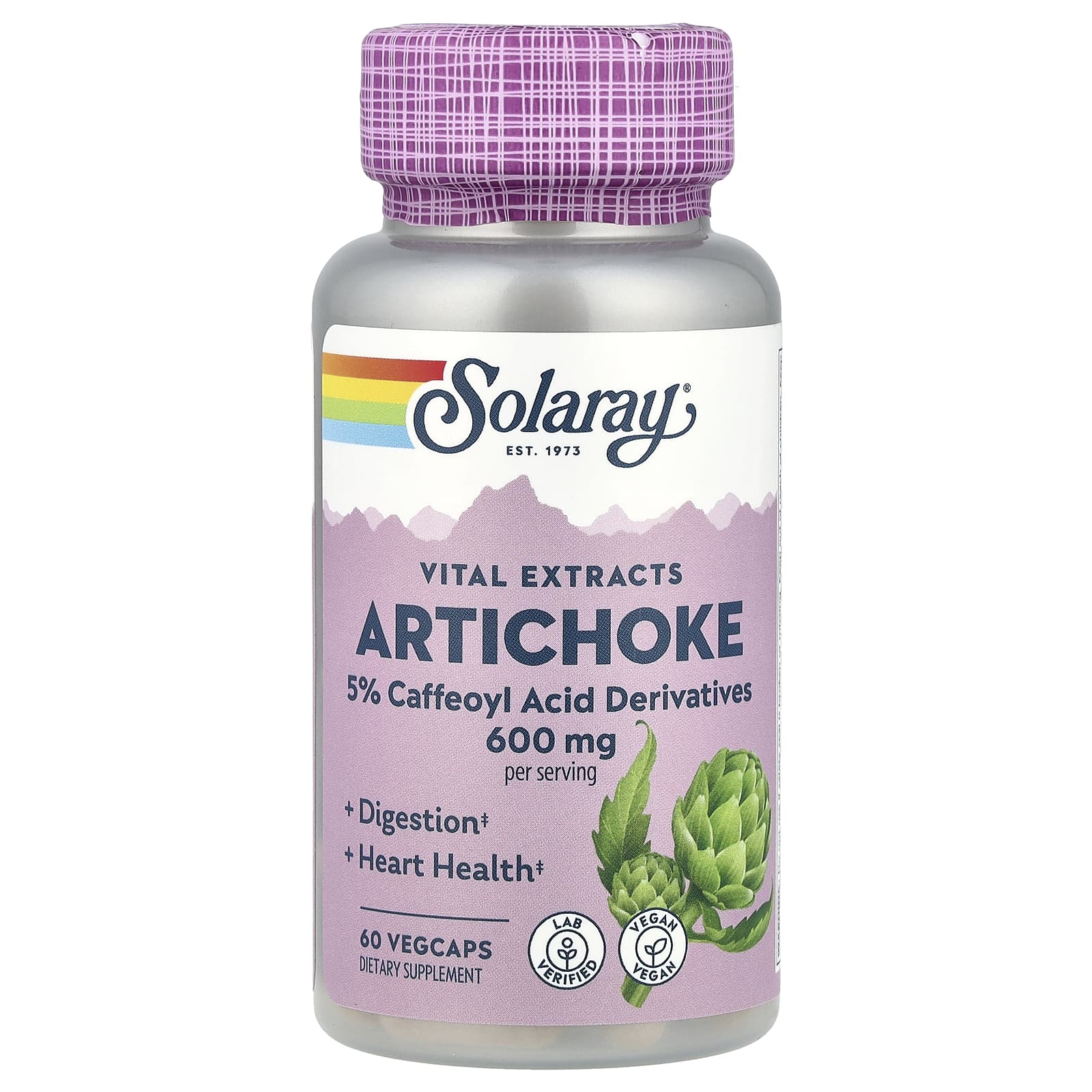

Artichoke, 600Mg, Veggie Capsules, 60 ct (300Mg per capsule)